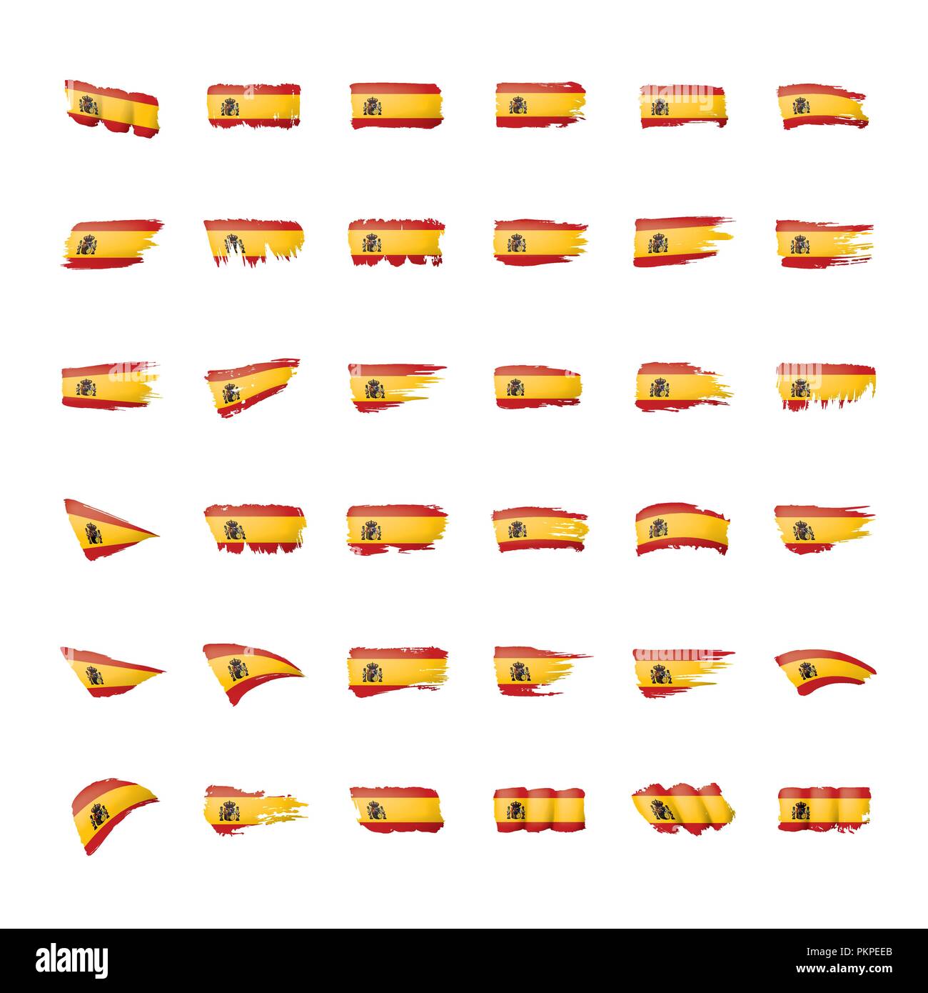 spain flag, vector illustration on a white background Stock Vector ...
