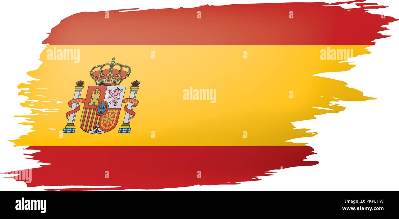 spain flag, vector illustration on a white background Stock Vector ...