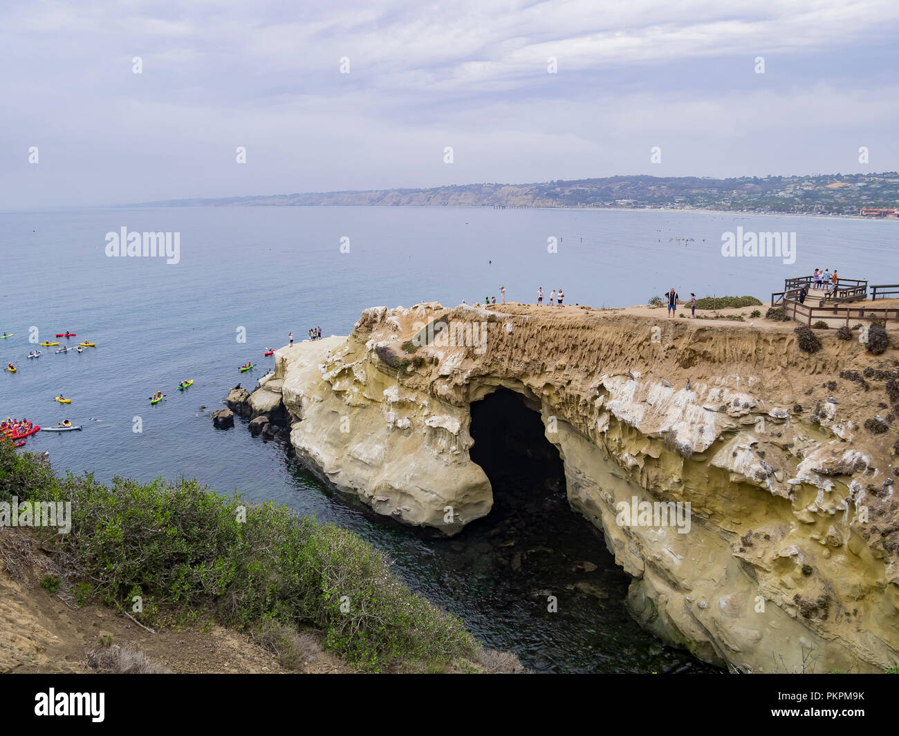 The famous La Jolla Cove at San Diego Stock Photo