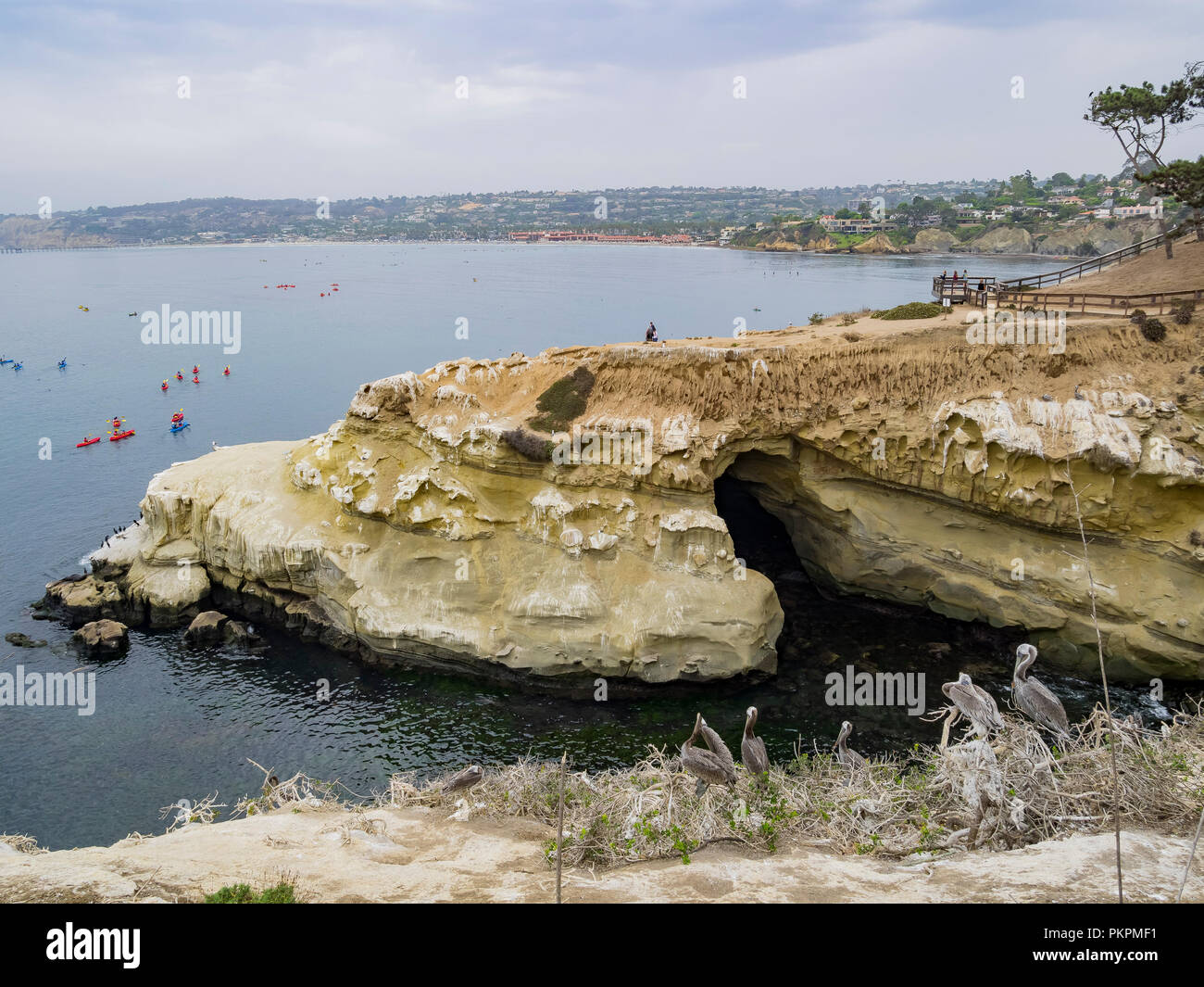 The famous La Jolla Cove at San Diego Stock Photo