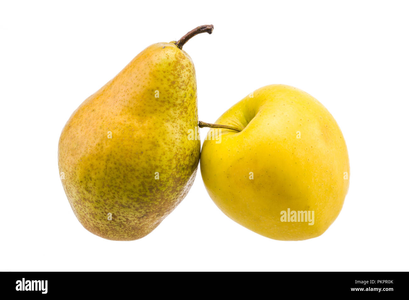 ripe pears and apples close-up Stock Photo