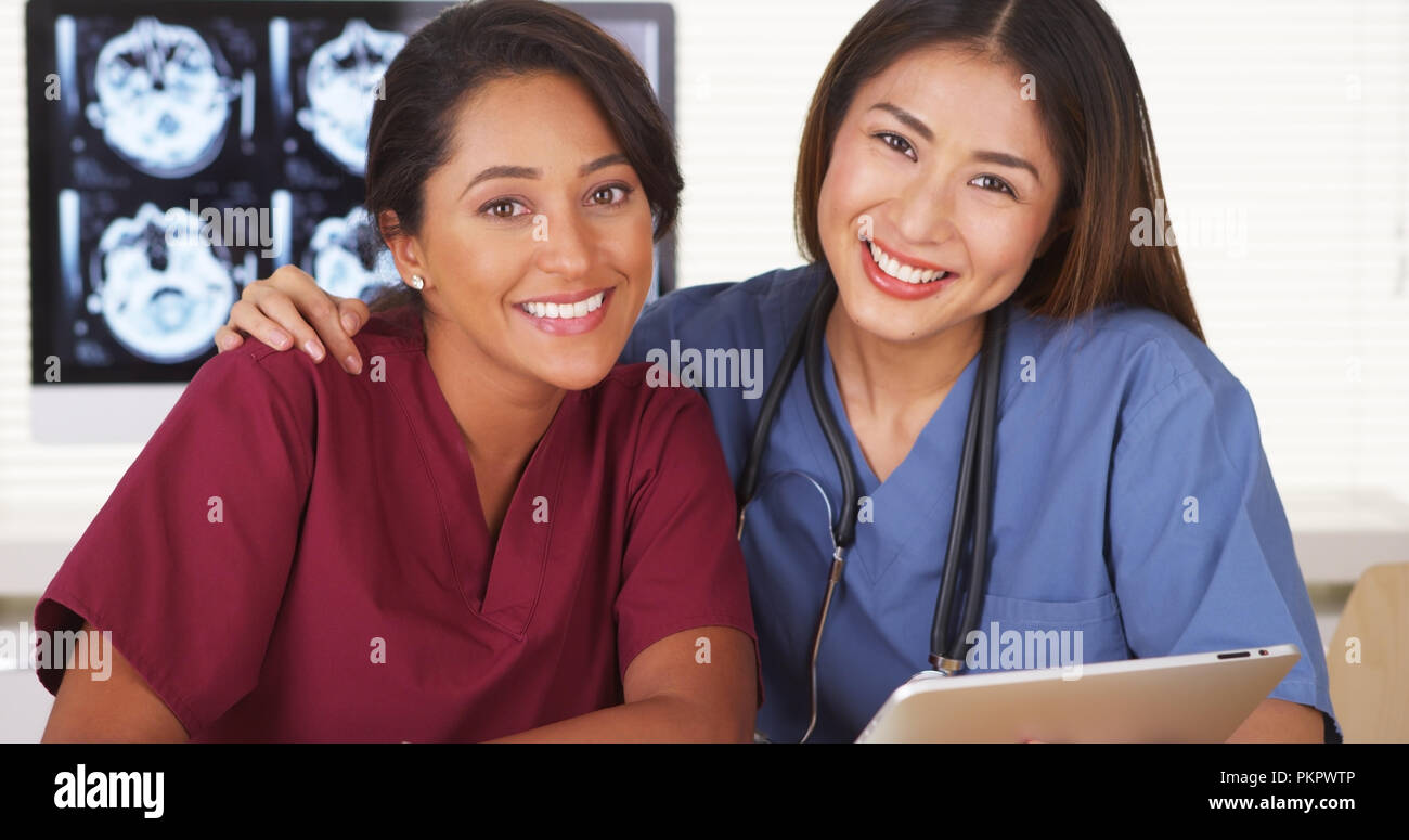 Happy successful medical team hi-res stock photography and images - Alamy