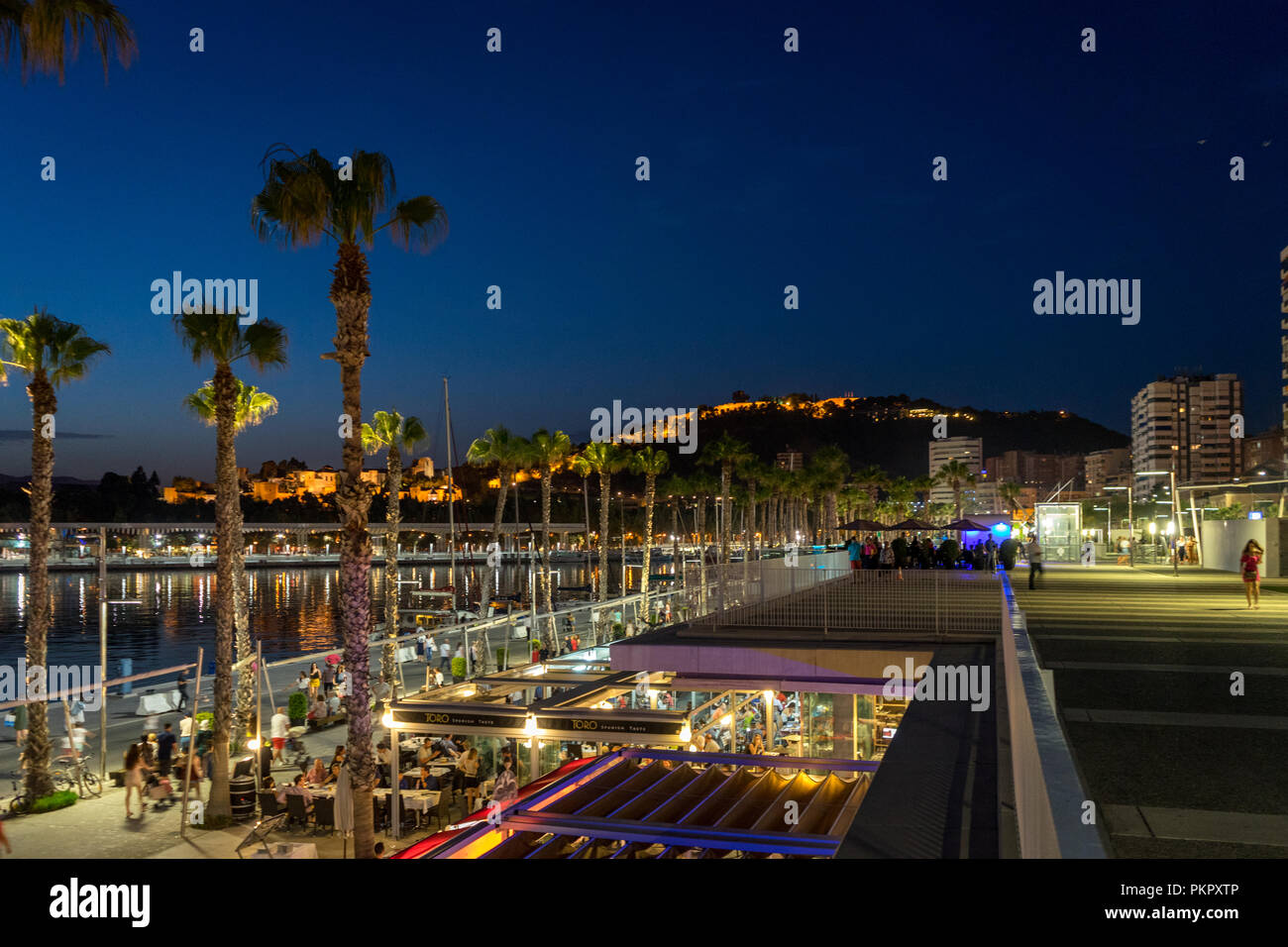 Spain, Malaga - 24 June 2017: View of the Alcazaba of Malaga, Spain, Europe Stock Photo