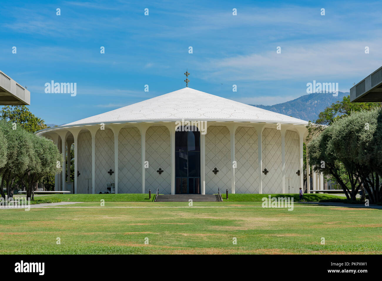Los Angeles, JUL 21: Exterior view of the Beckman Auditorium in Caltech on JUL 21, 2018 at Los Angeles, California Stock Photo