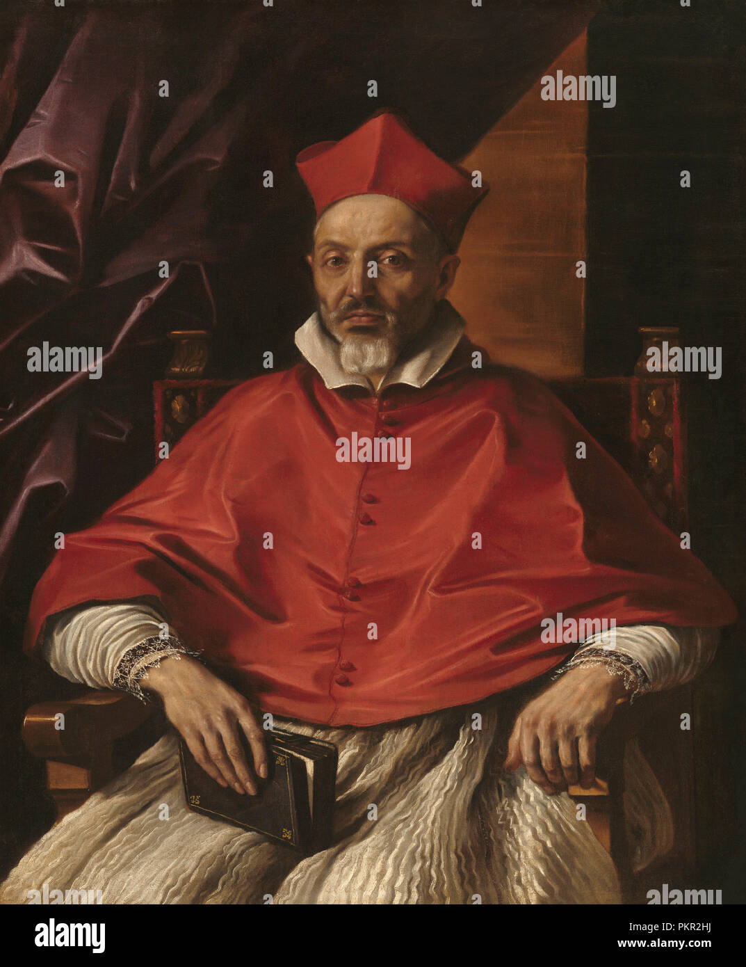 Cardinal Francesco Cennini. Dated: 1625. Dimensions: overall: 117.4 x 96.2 cm (46 1/4 x 37 7/8 in.)  framed: 147.6 x 126.7 x 6.9 cm (58 1/8 x 49 7/8 x 2 11/16 in.). Medium: oil on canvas. Museum: National Gallery of Art, Washington DC. Author: Giovanni Francesco Barbieri, called Guercino. Stock Photo