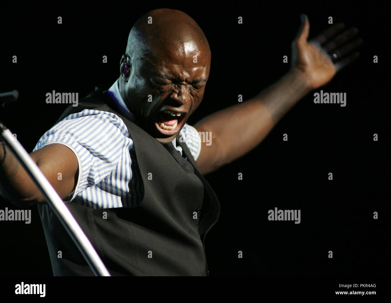 Seal performs in concert at the Fillmore Miami Beach in Miami Beach, Florida on April 22, 2009. Stock Photo