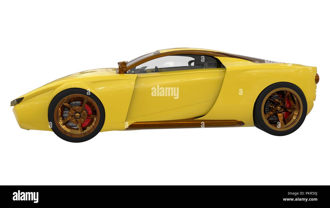 3D illustration concept car isolated on white background Stock Photo ...