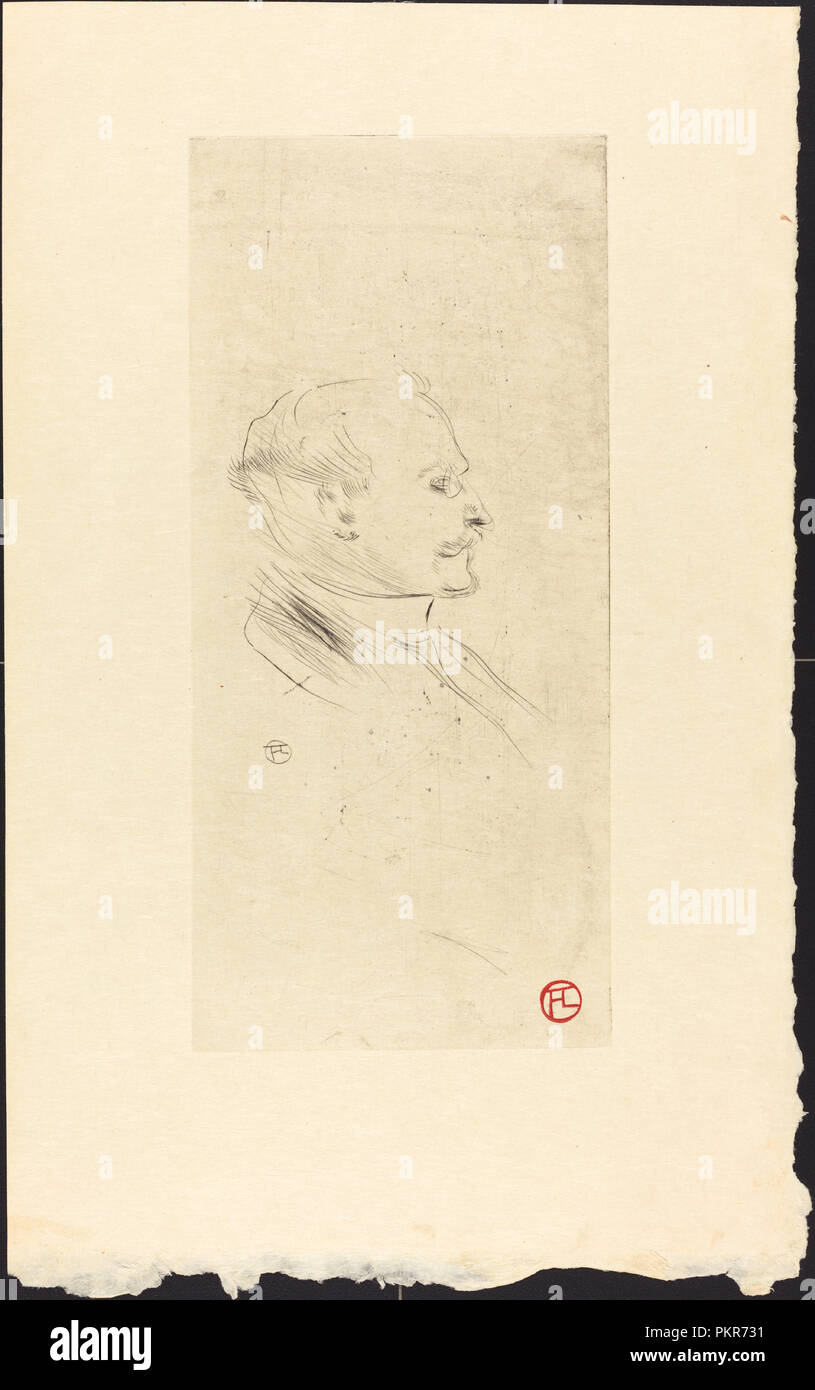 W.H.B. Sands (W.H.B. Sands, editeur à Edimbourg). Dated: 1898. Medium: drypoint. Museum: National Gallery of Art, Washington DC. Author: Henri de Toulouse-Lautrec. Stock Photo