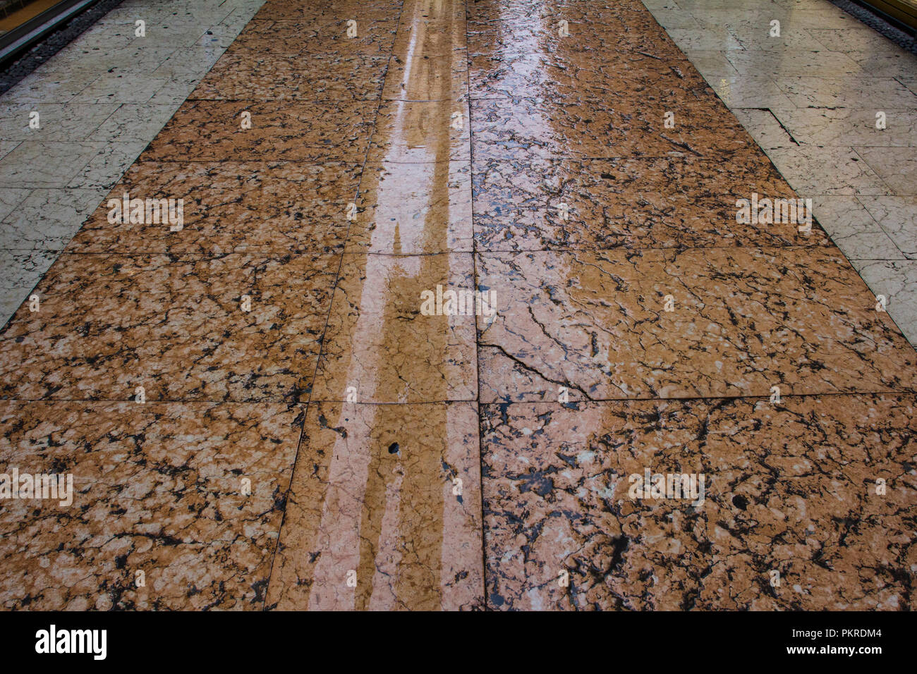 Old Italian marble floor. Stock Photo