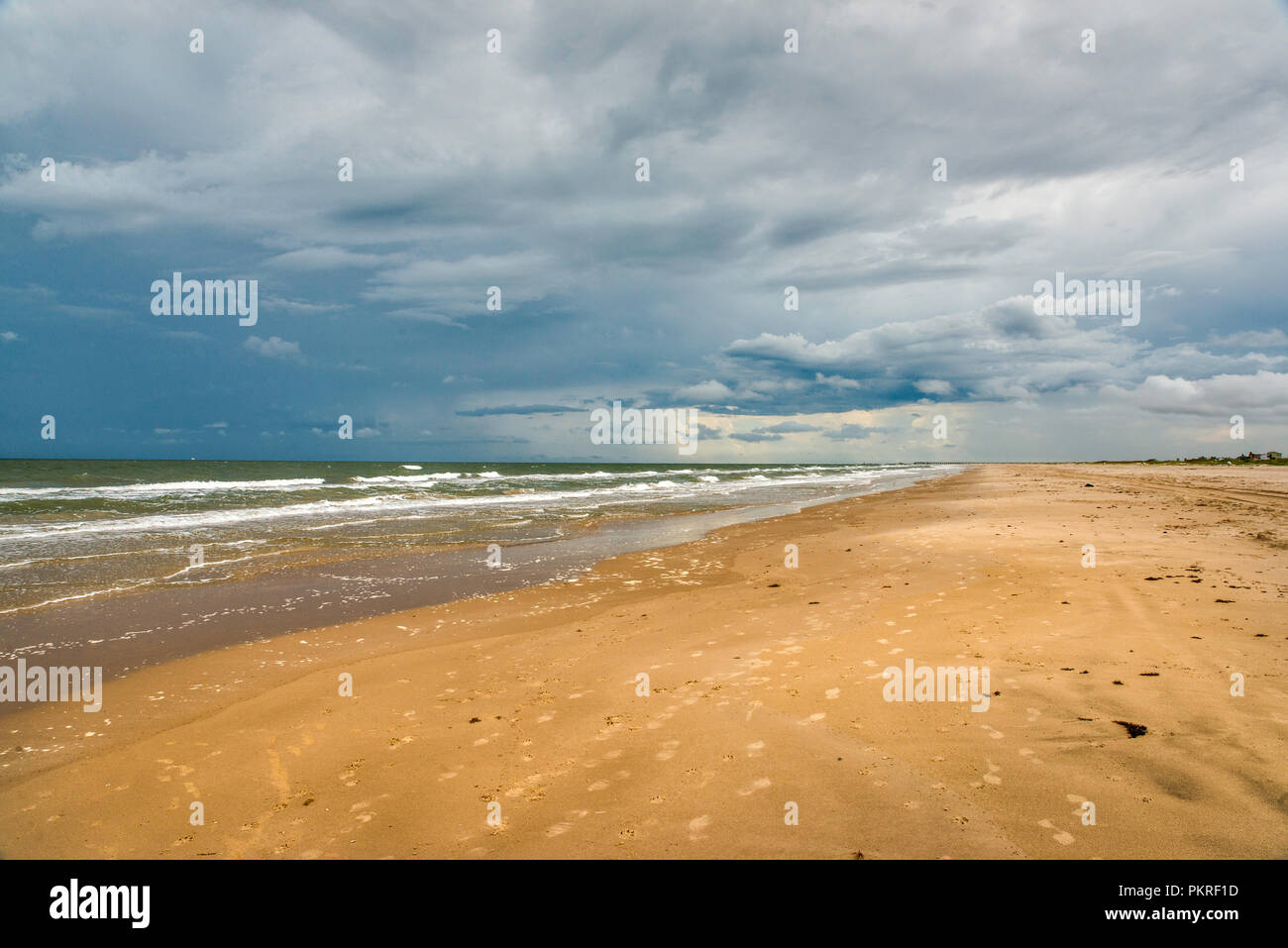 Beach at Gulf of Mexico, near Matagorda, Texas, USA Stock Photo