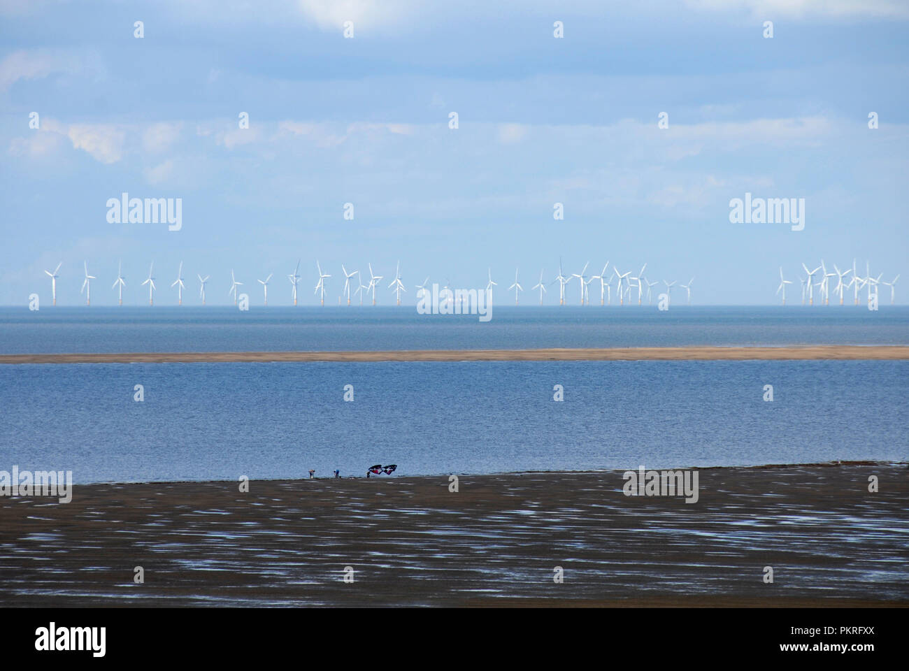 Offshore wind farm, Norfolk, England Stock Photo
