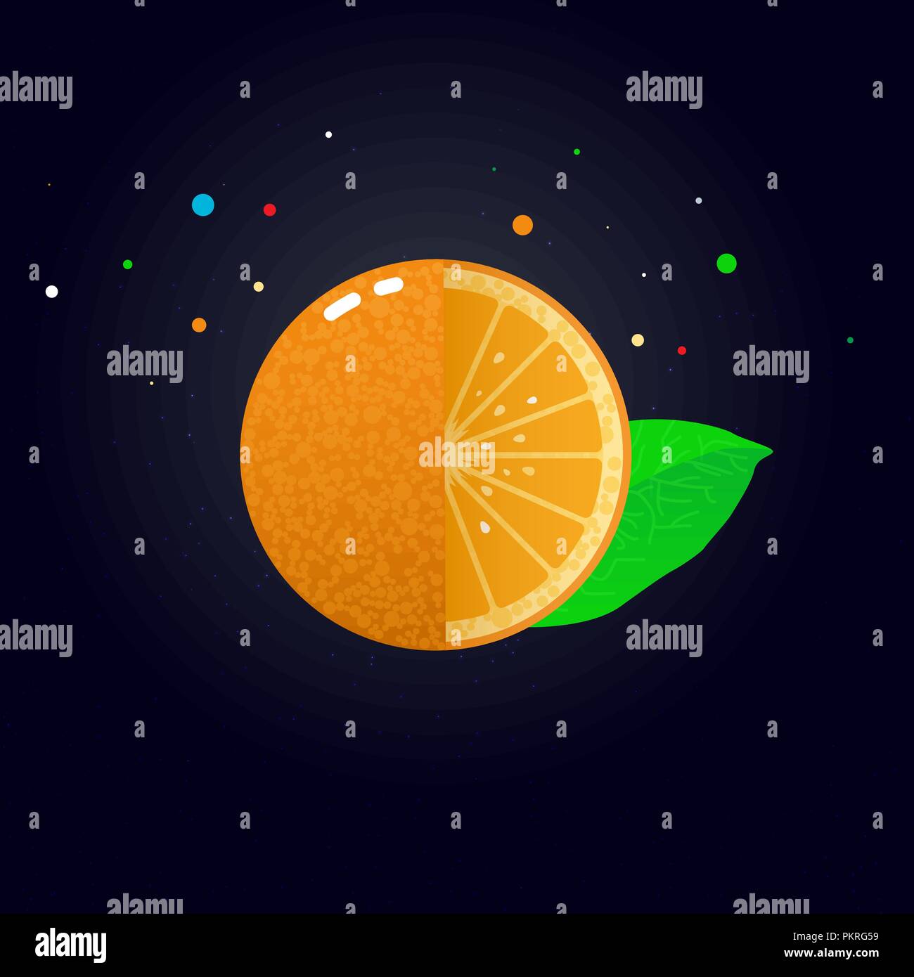 Orange fiber Stock Vector Images Alamy