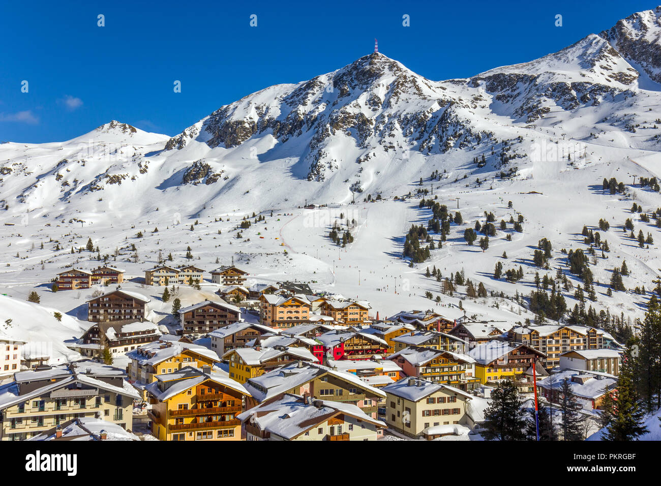 Ski resort in Austria, Obertauern Stock Photo Alamy