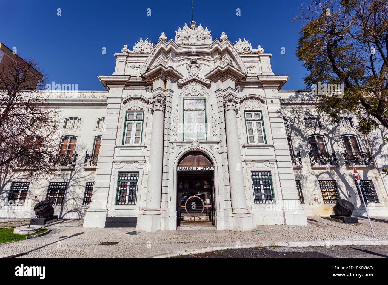 Lisbon, Portugal. February 13, 2017 Entrance of the Military Museum of