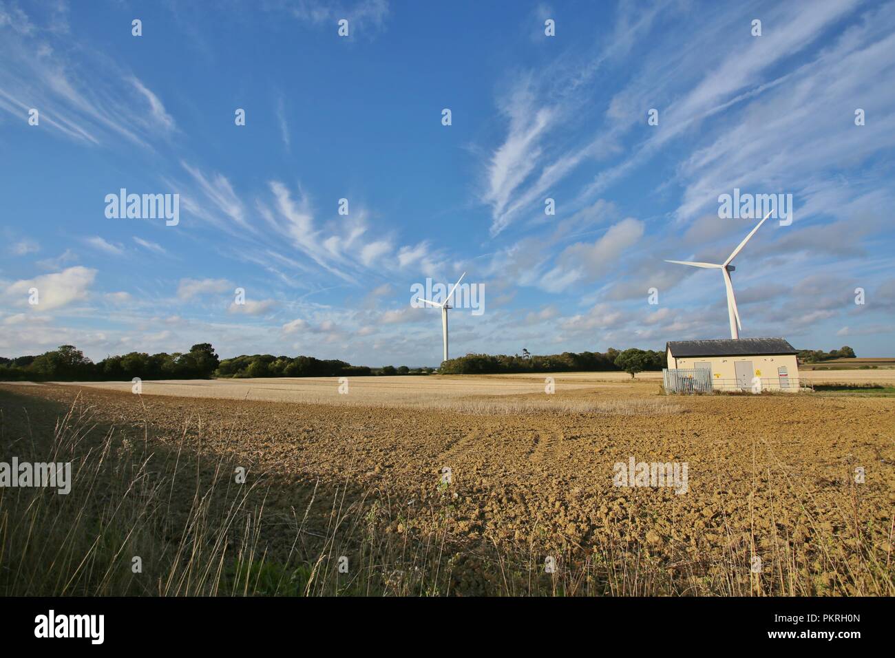 Wind Farm Near Polegate, East Sussex Stock Photo