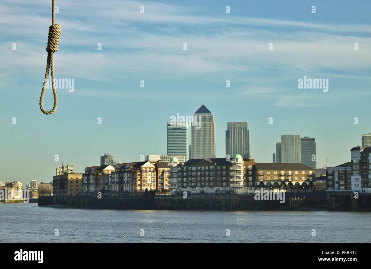 Capitalism - Canary Wharf, London Stock Photo