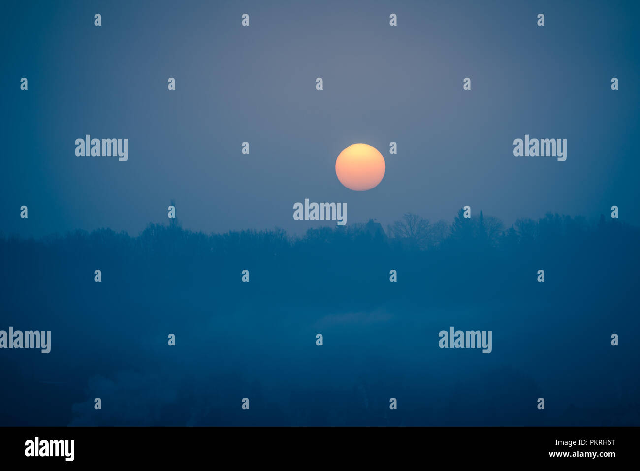 night sky with moon and clouds Stock Photo - Alamy