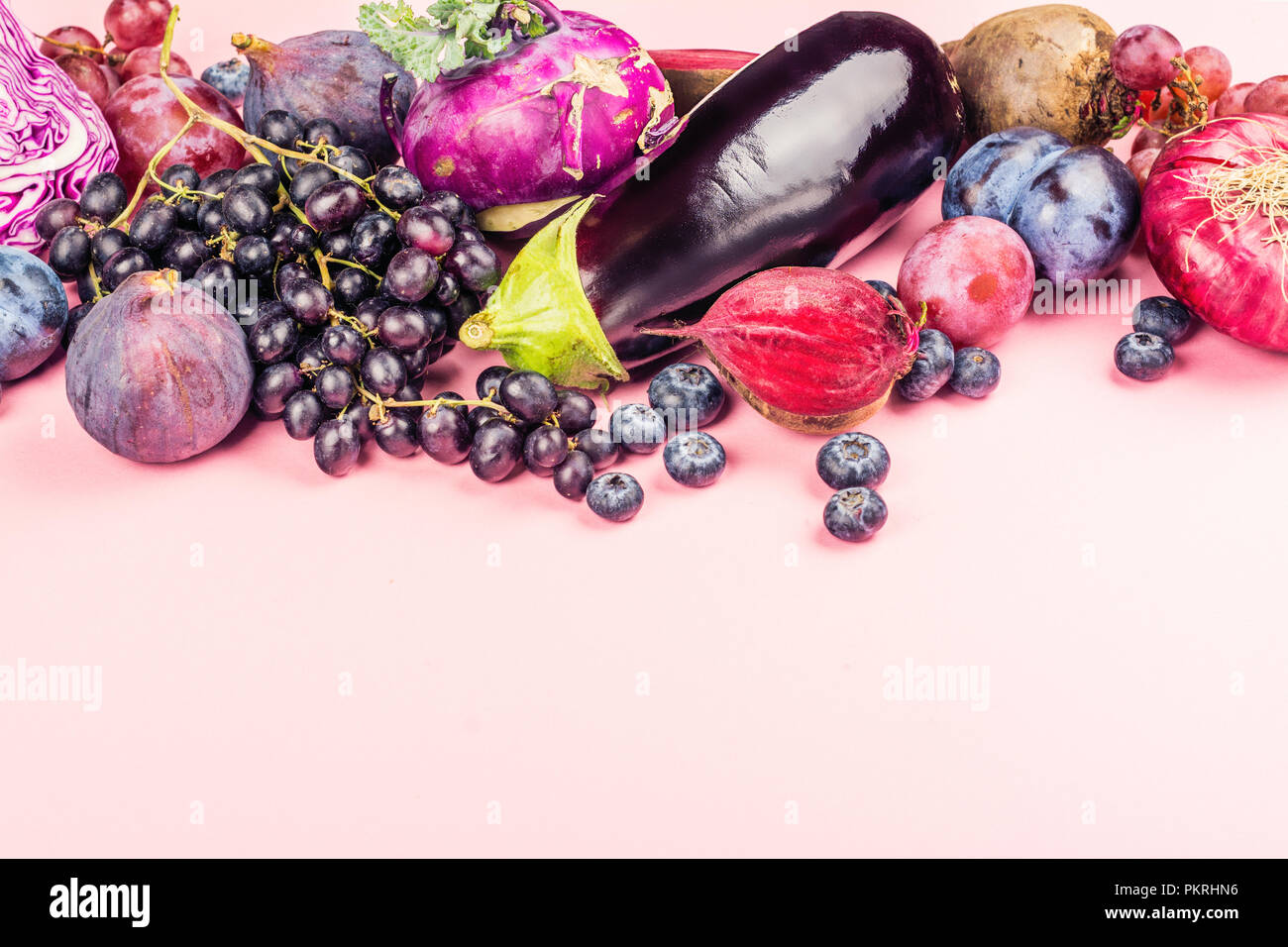 Selection of purple foods Stock Photo Alamy