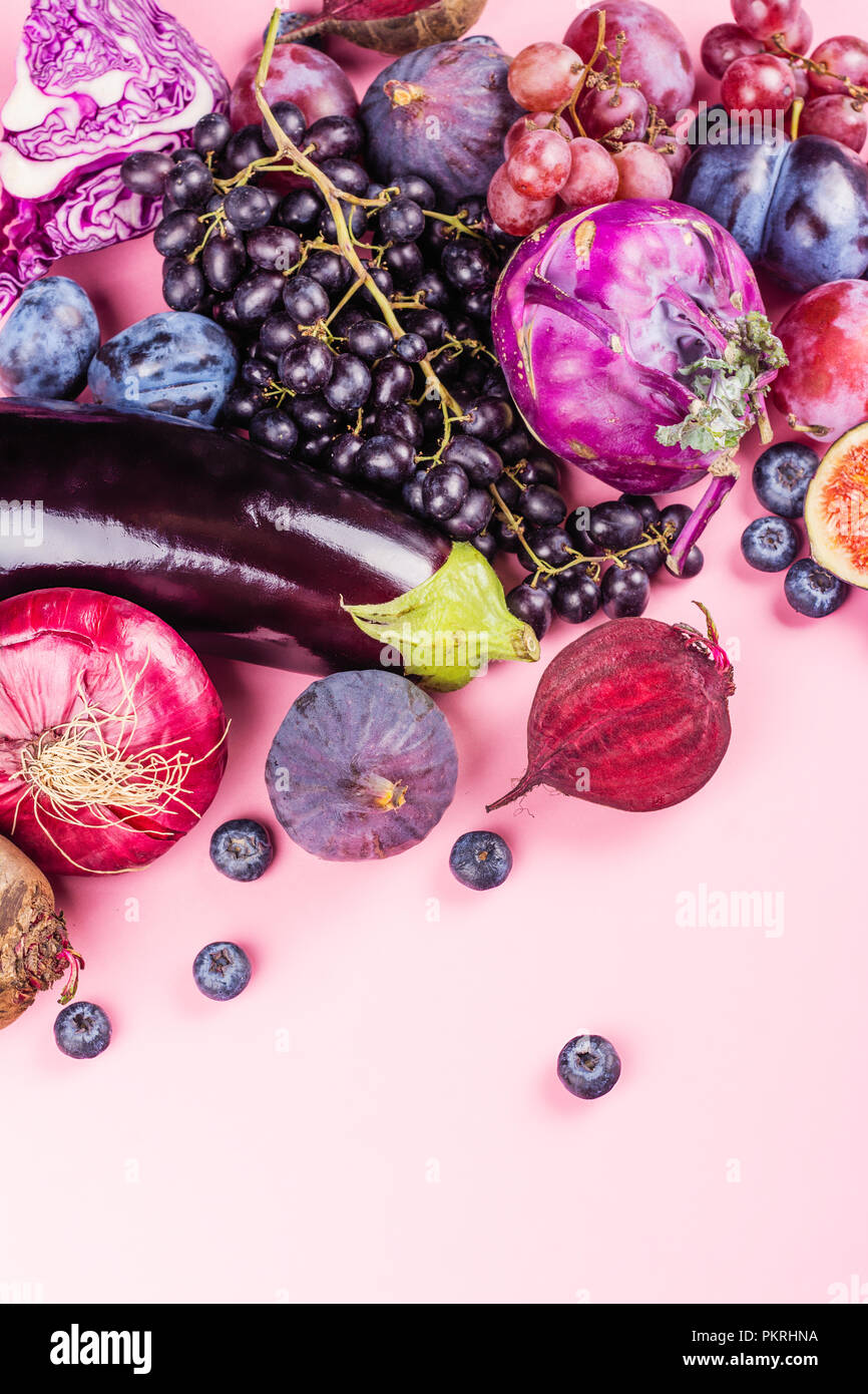 Selection of purple foods Stock Photo Alamy