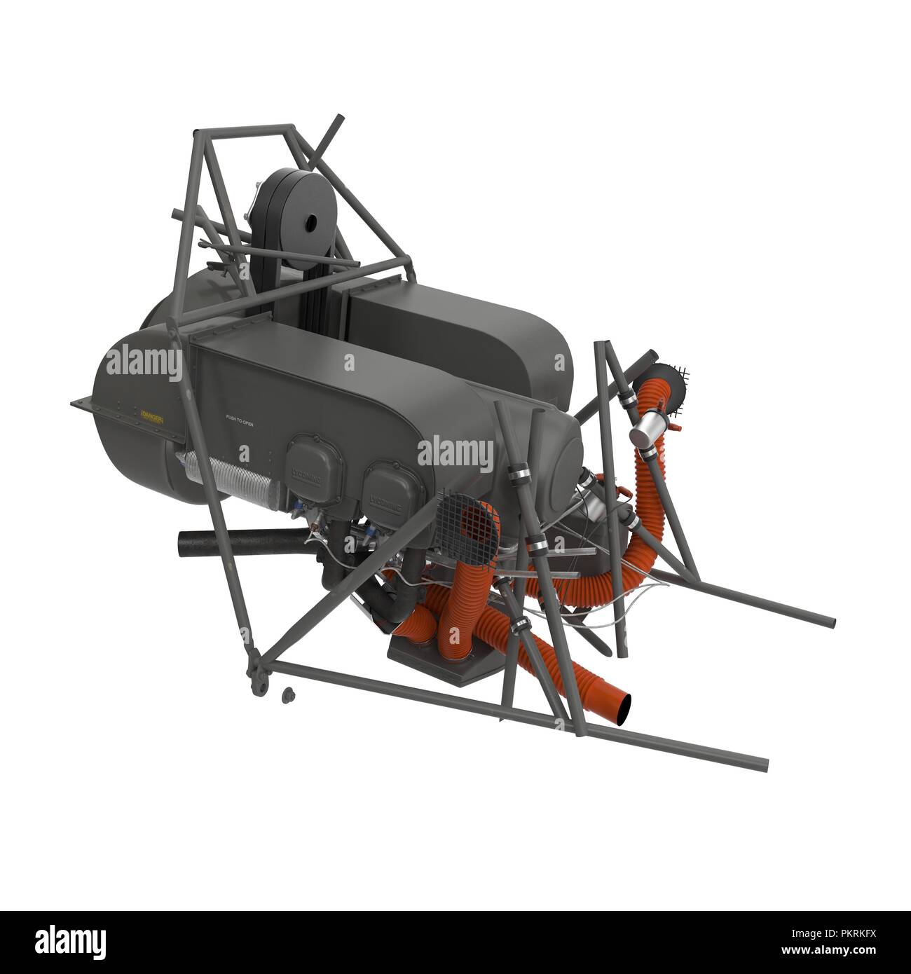 Vintage helicopter detail Cut Out Stock Images & Pictures Alamy