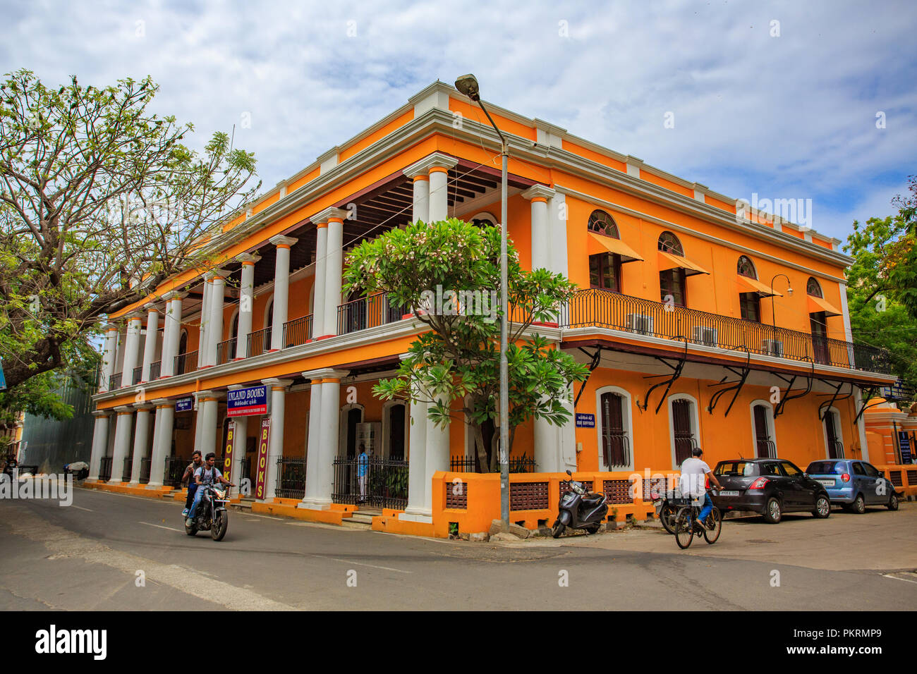 A Heritage Building in Pondicherry (India) Stock Photo