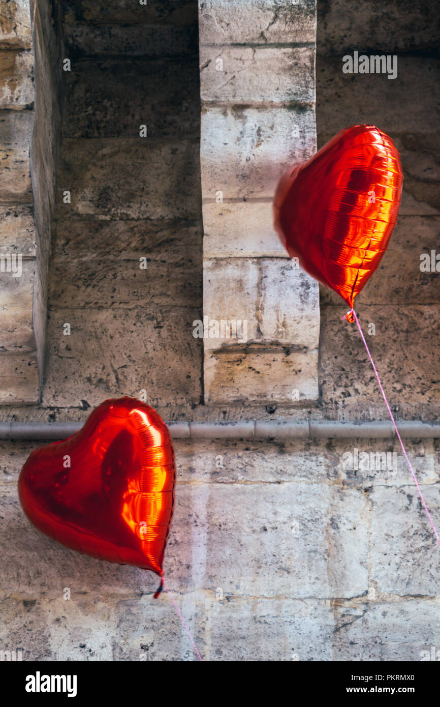 Colorful decorative objects in the shape of a heart Stock Photo Alamy