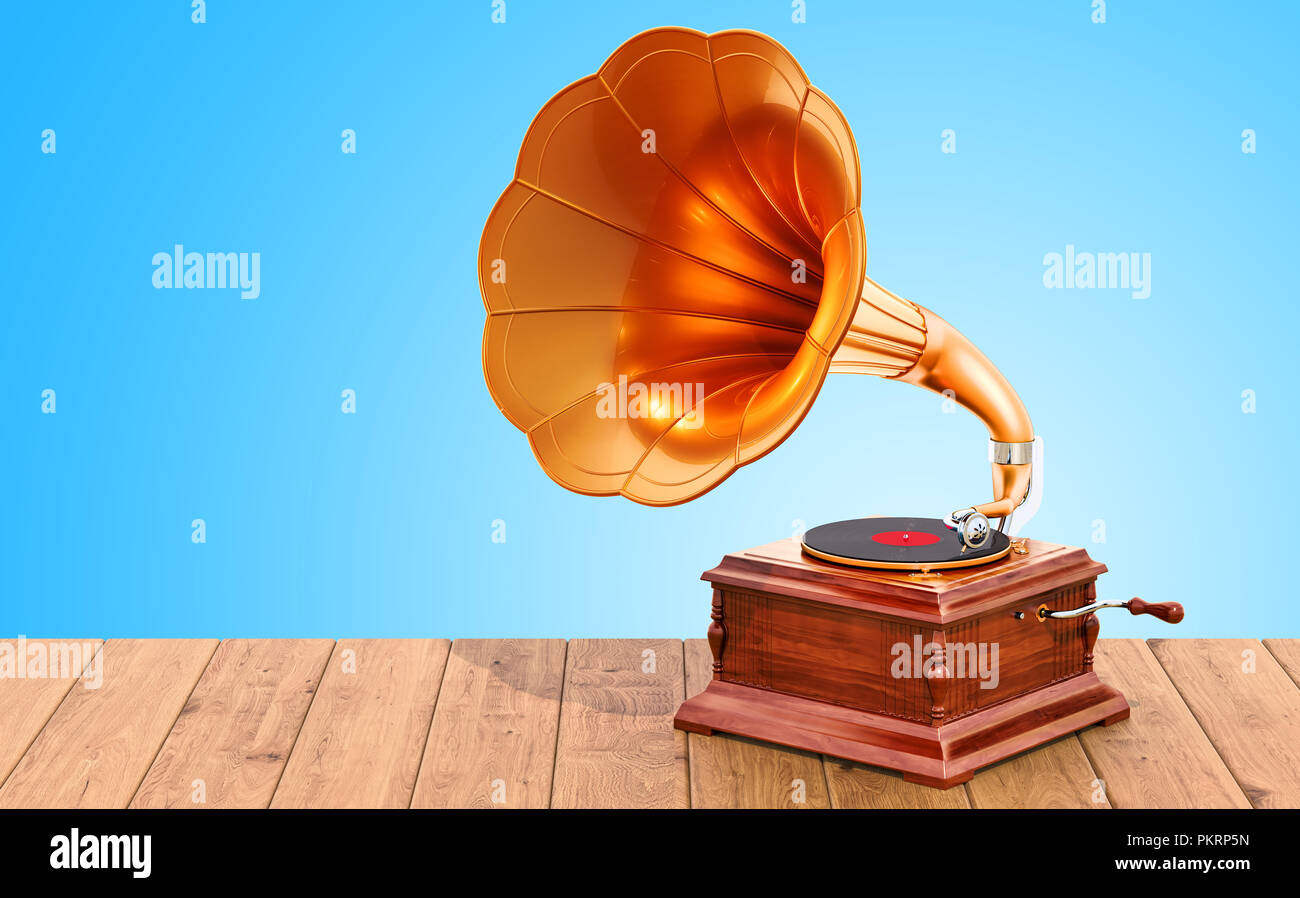 Wooden phonograph hi-res stock photography and images - Alamy
