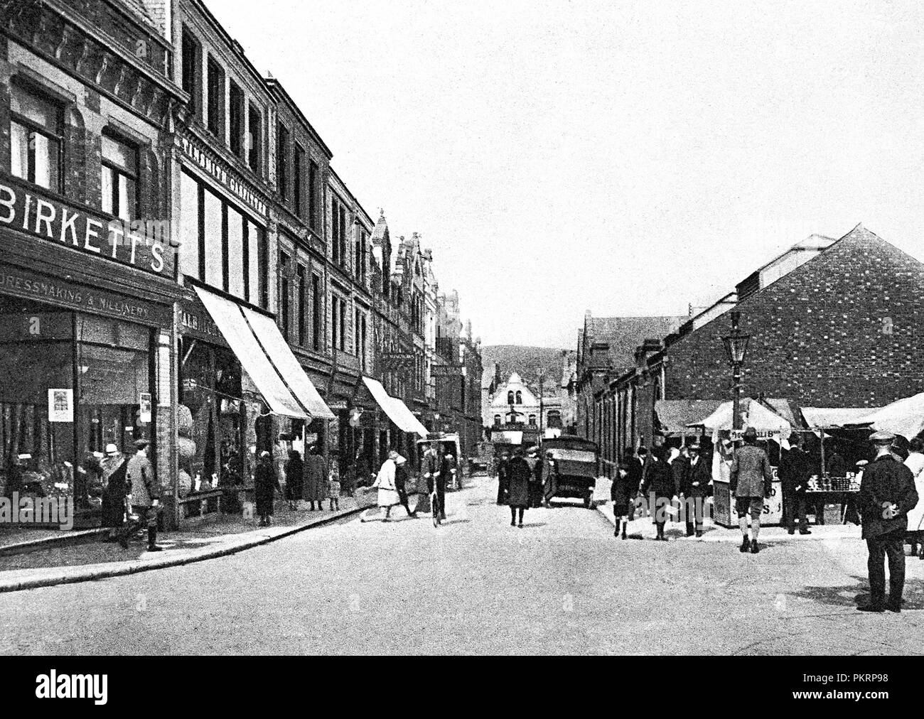 New Market Street, Ulverston, early 1900s Stock Photo