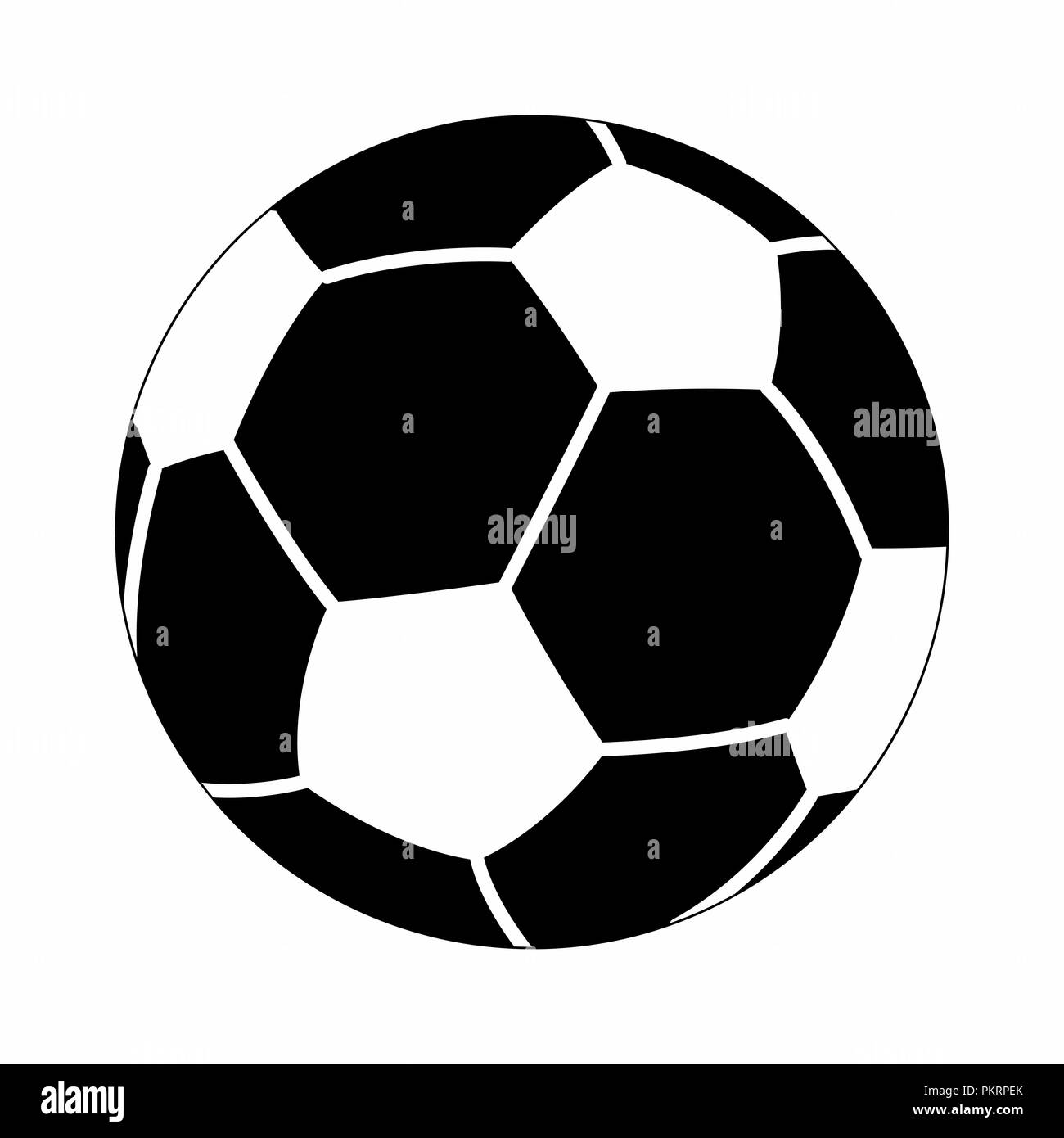 Black and white illustration of an isolated soccer ball Stock Vector ...
