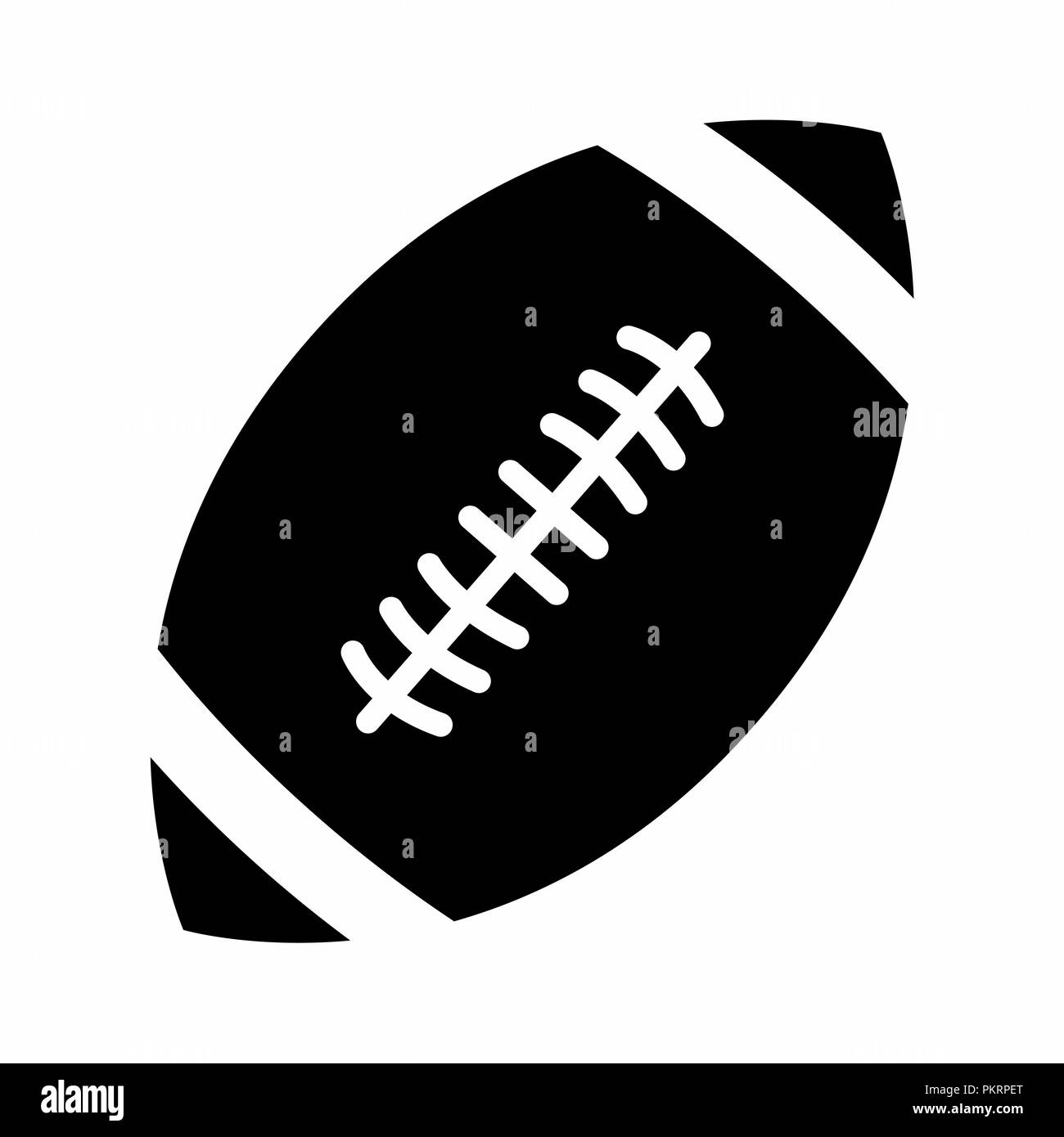 Black and white illustration of an isolated american football ball Stock Vector