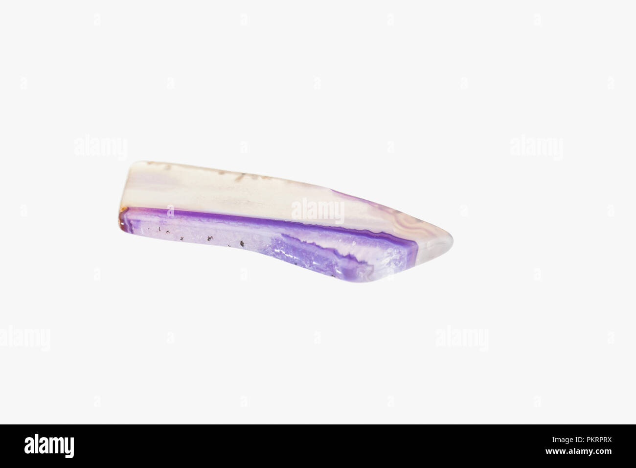 Multicolored Agate from India or Brazil isolated Stock Photo