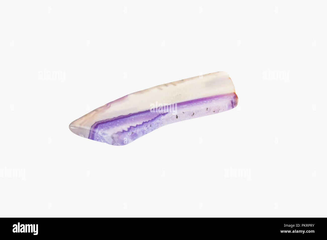 Multicolored Agate from India or Brazil isolated Stock Photo