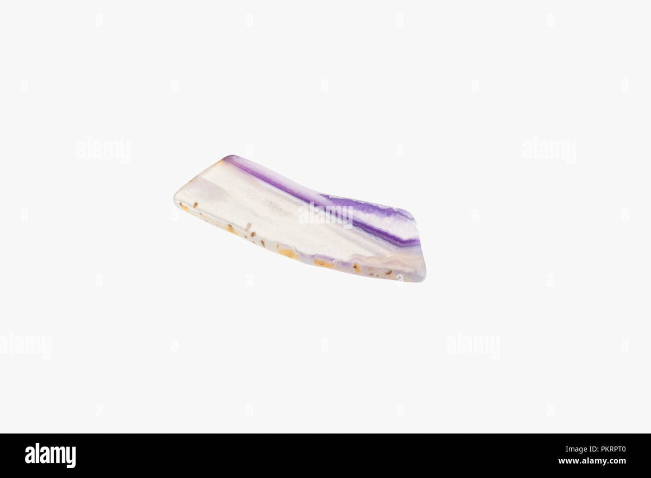 Multicolored Agate from India or Brazil isolated Stock Photo