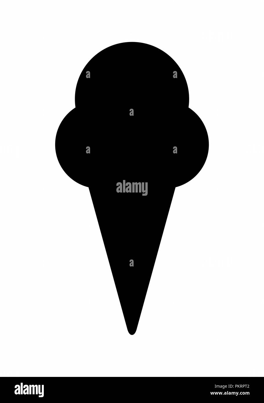 Ice cream silhouette hi-res stock photography and images - Alamy