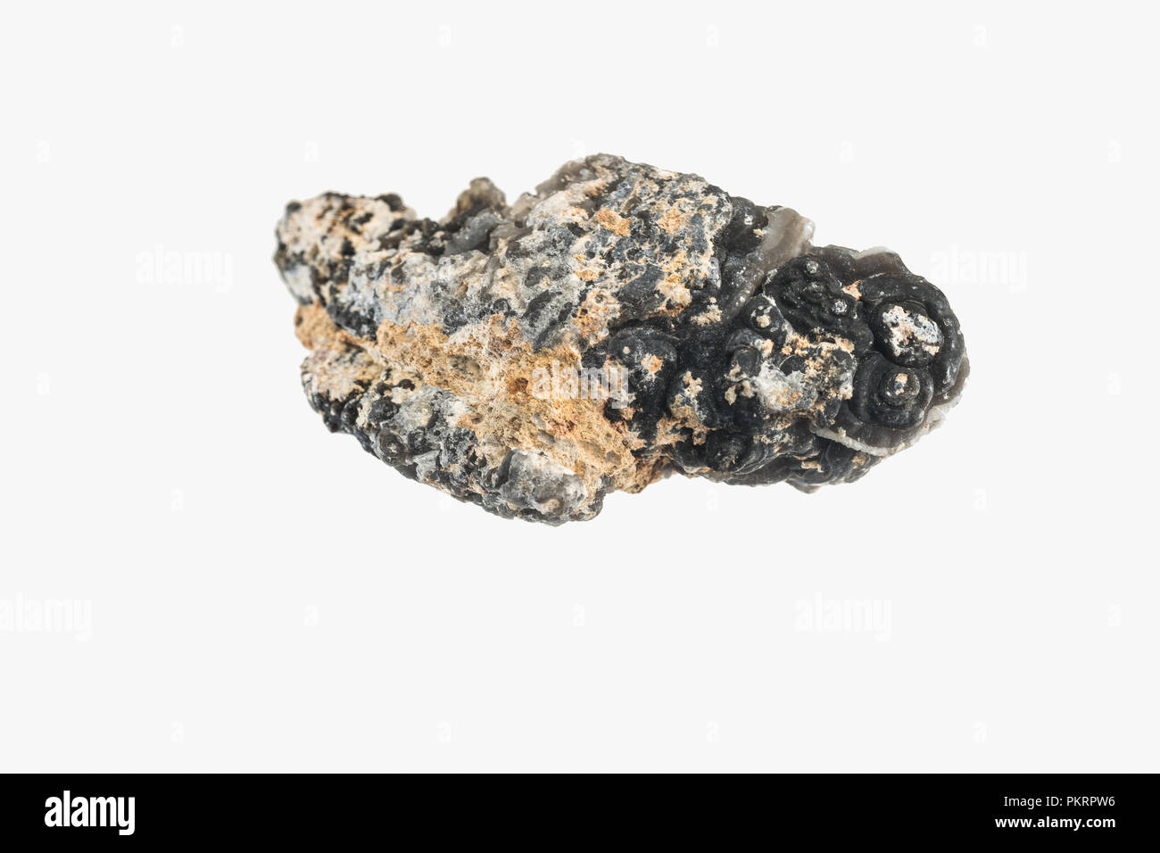 Little Chalcedony stone geode isolated Stock Photo