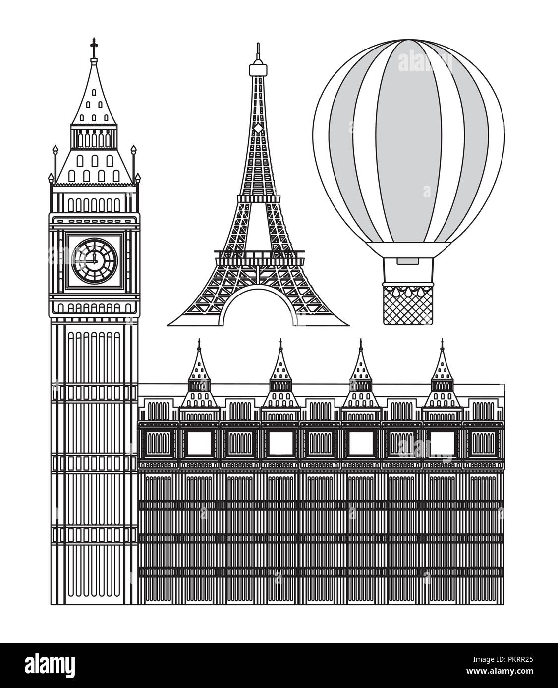 Set of europe monuments Stock Vector Image & Art - Alamy