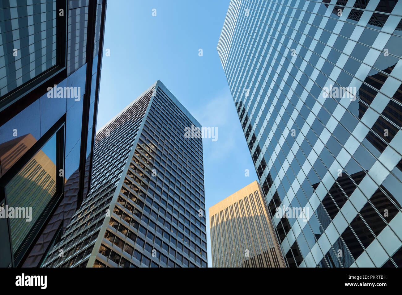 San Francisco high rises at Financial District in morning, California ...