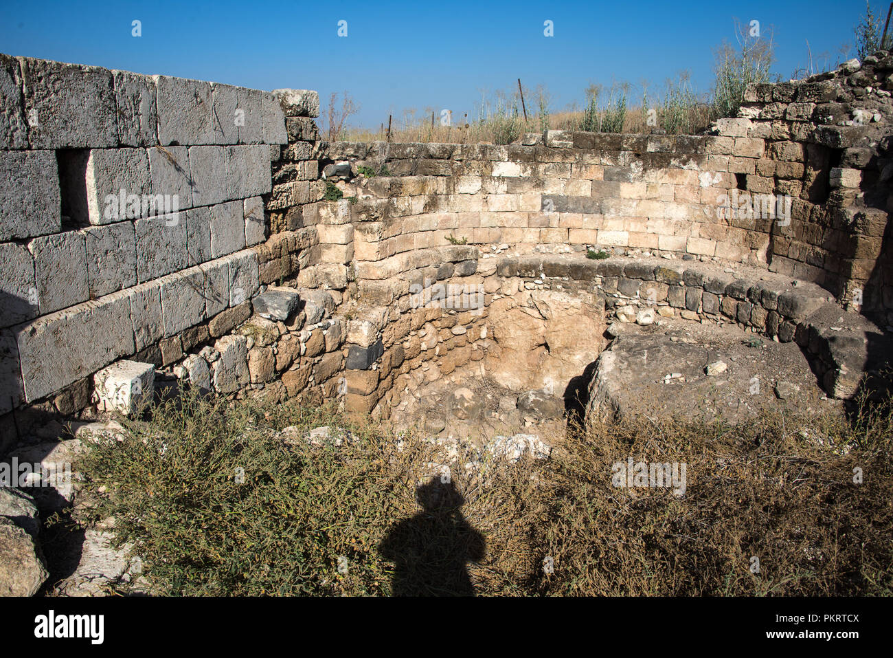Excavated Byzantine Church, Jezreel Valley, Israel Stock Photo