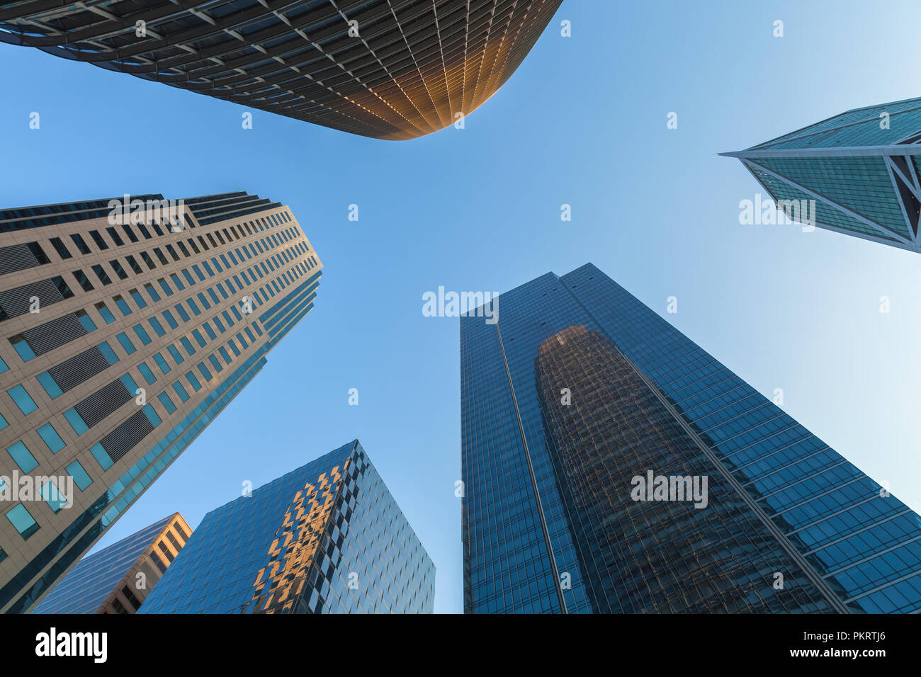 San Francisco high rises at Financial District in morning, California ...