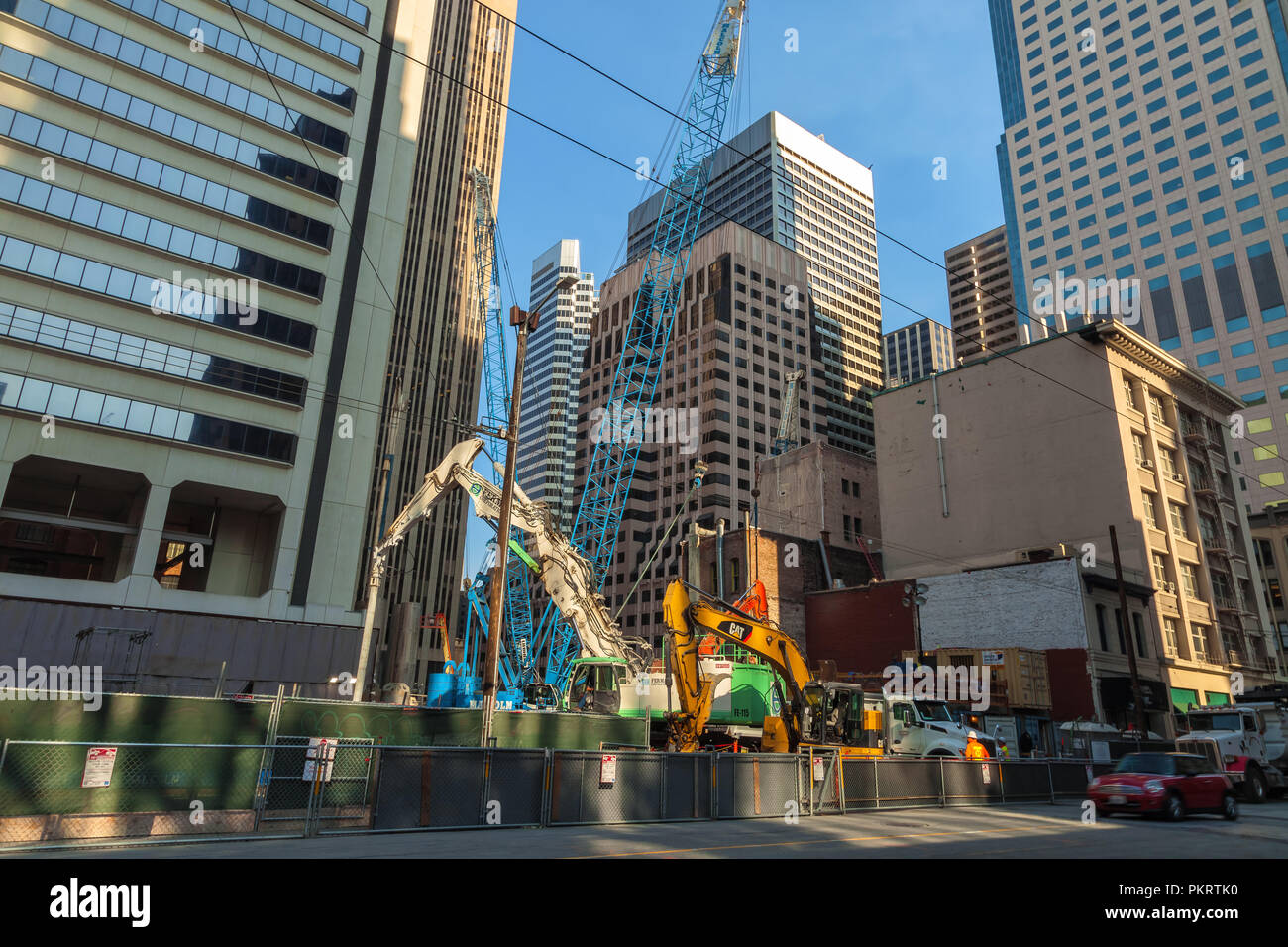 Picture of Construction is underway for a new high rise on Mission Street in San ...