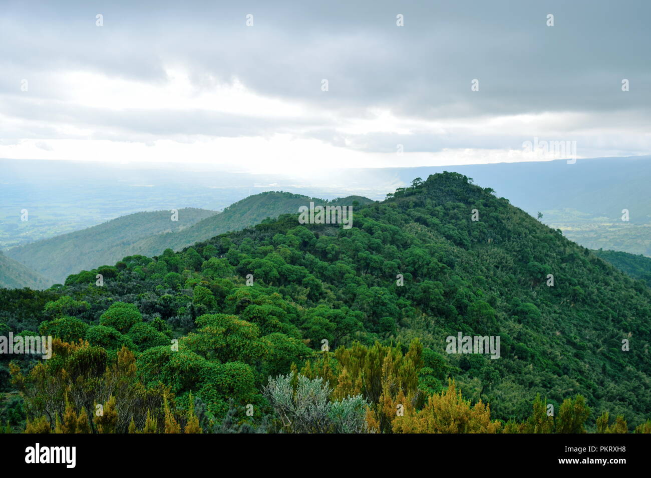 Mountain Range against an overcast sky, Mount Kipipiri, Aberdare Ranges