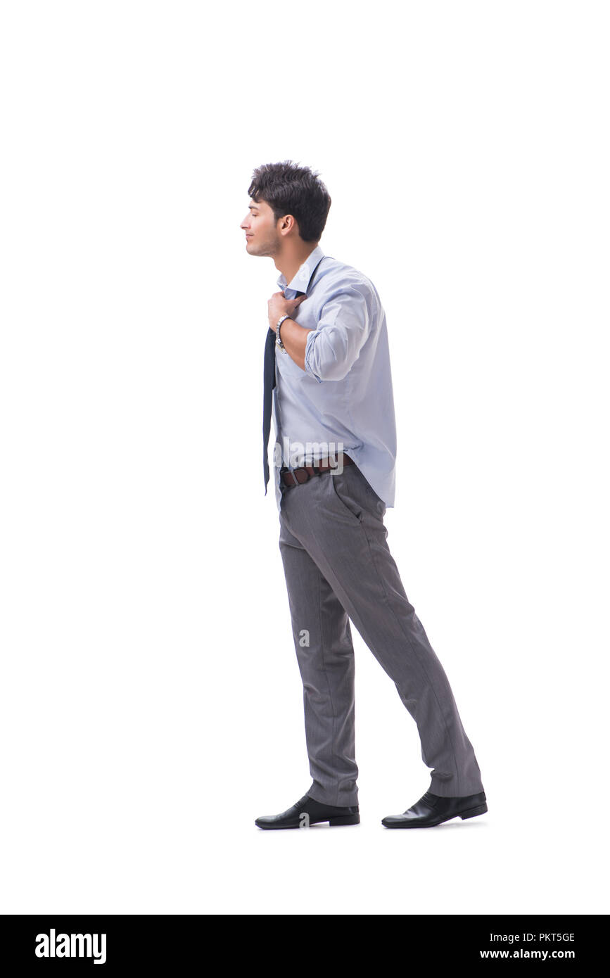 Businessman isolated on white background Stock Photo - Alamy