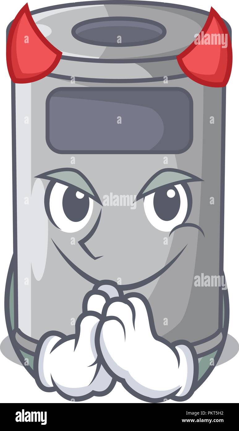 Devil Garbage Devil cartoon steel trash can in the room Stock Vector Image & Art - Alamy