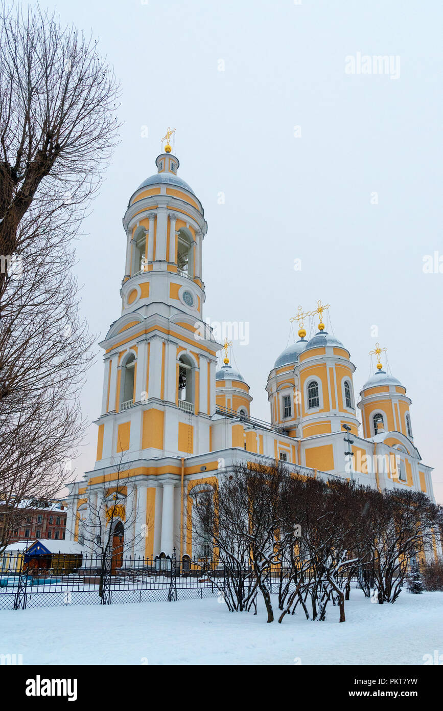 Prince St. Vladimir's Cathedral in winter in Saint Petersburg, Russia Stock Photo