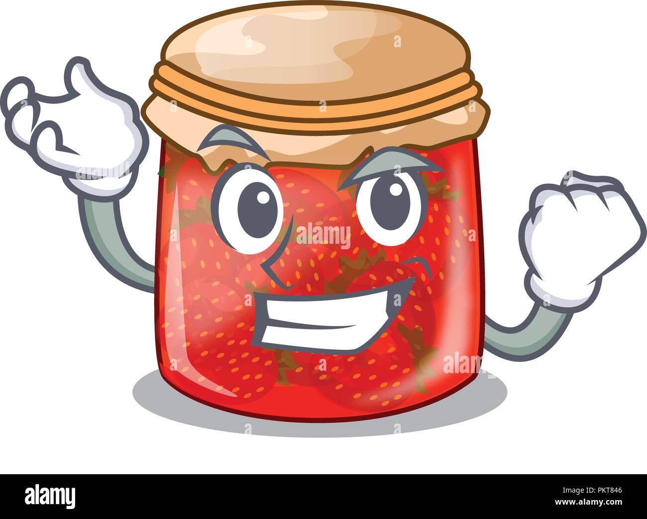 Download Successful Strawberry Marmalade In Glass Jar Of Cartoon Stock Vector Image Art Alamy PSD Mockup Templates