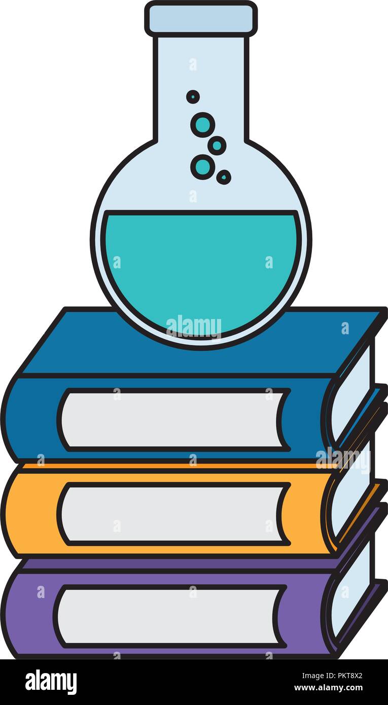 pile text books with tube test Stock Vector Image & Art - Alamy