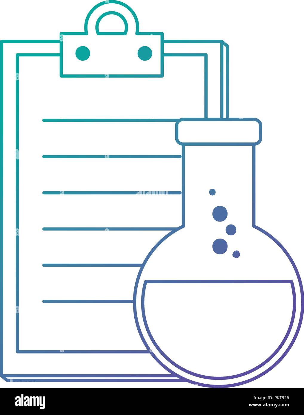 laboratory tube test flask and checklist Stock Vector Image & Art - Alamy