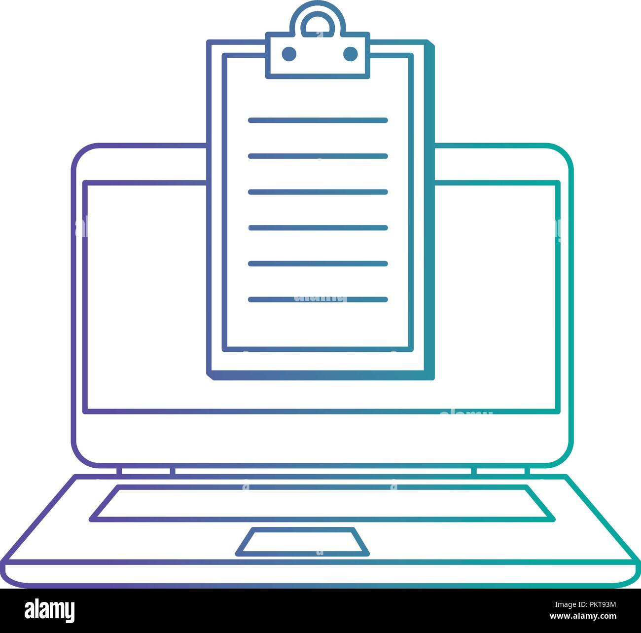 Computer With Checklist laptop computer with checklist Stock Vector Image & Art - Alamy