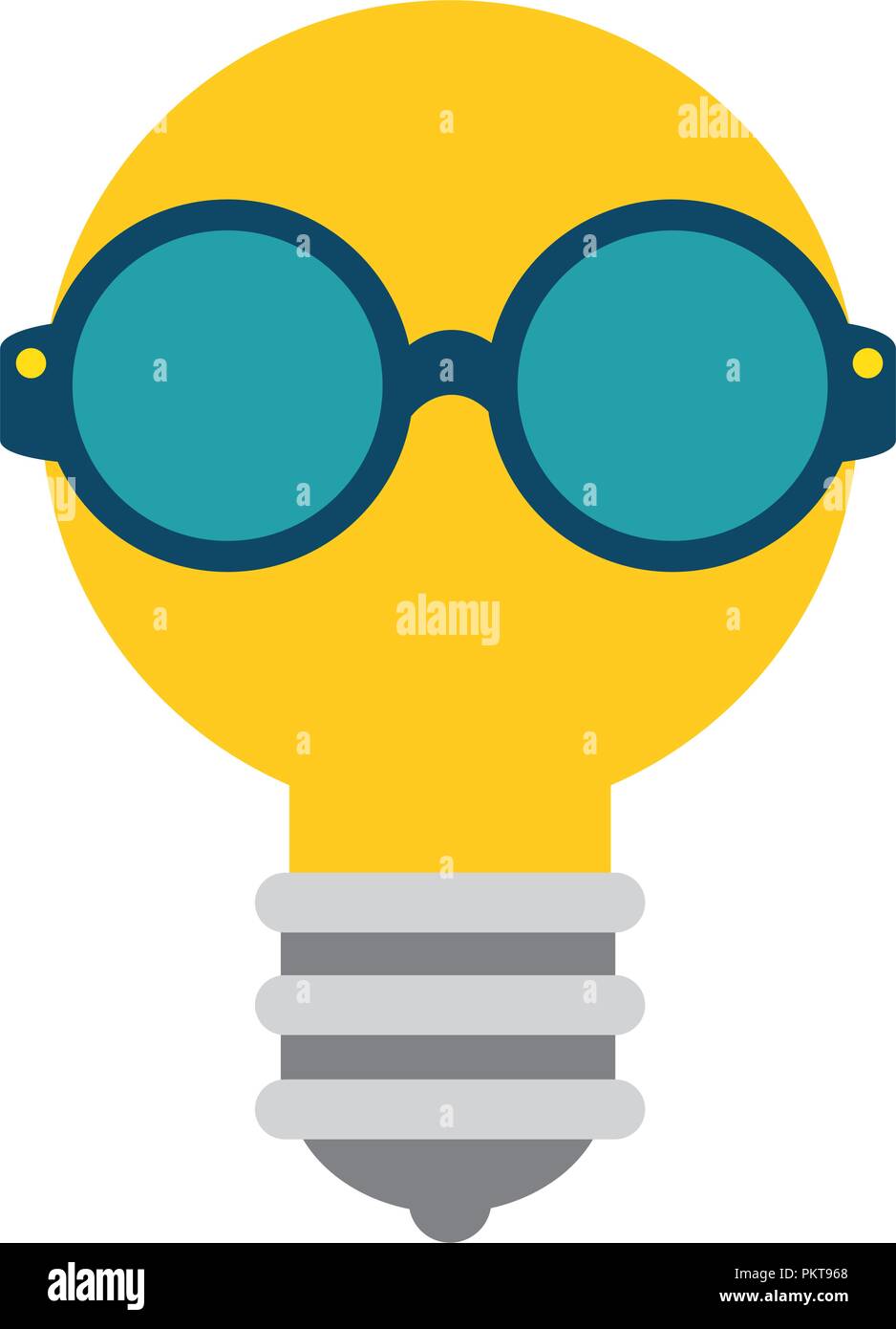 bulb light with glasses Stock Vector Image & Art - Alamy