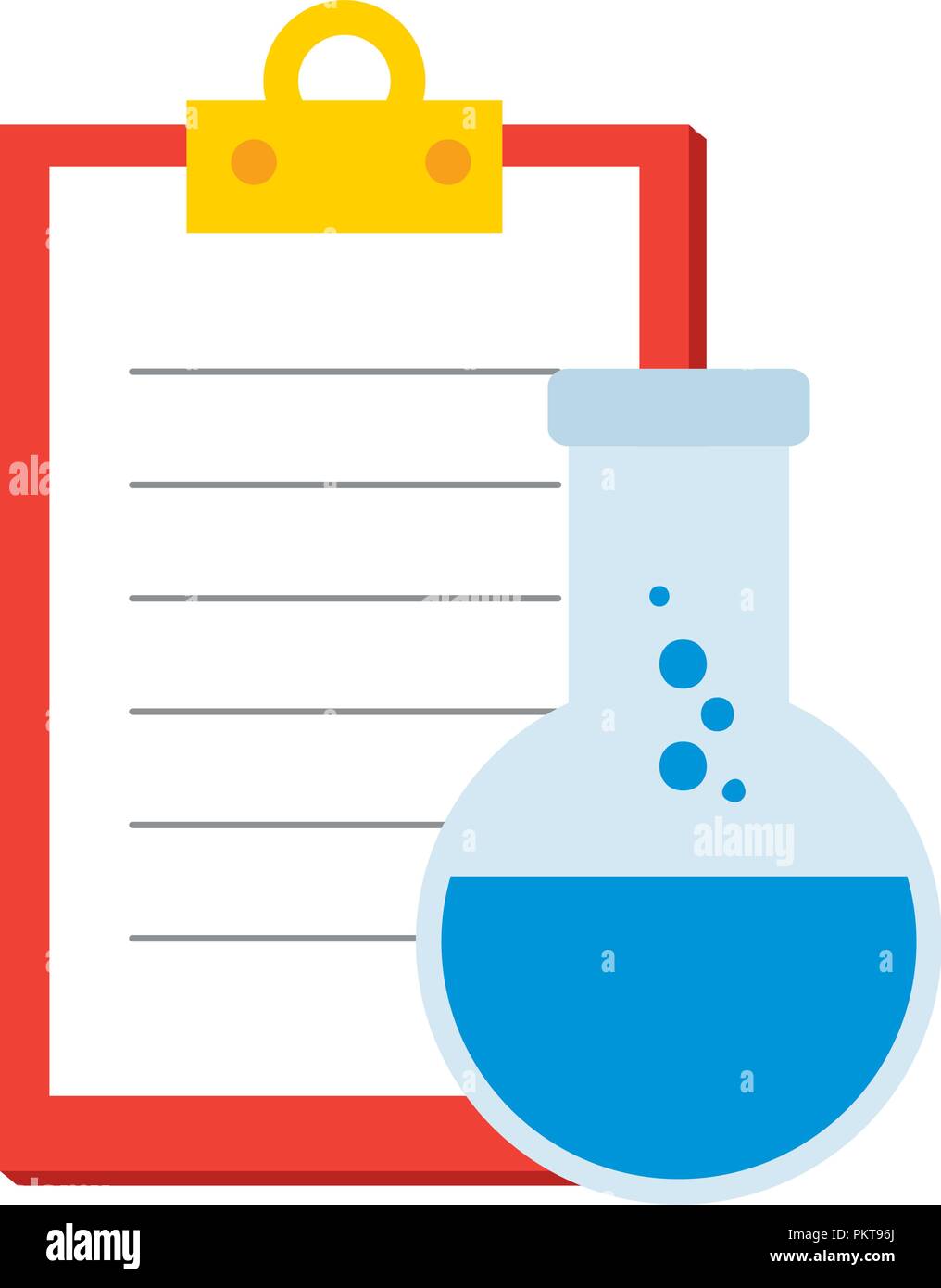 laboratory tube test flask and checklist Stock Vector Image & Art - Alamy